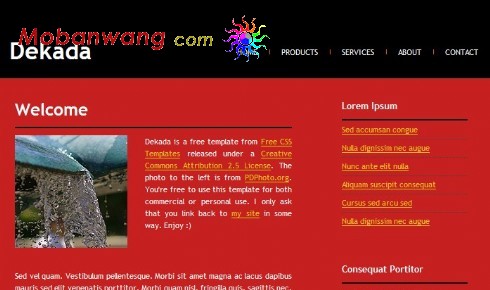 红色企业介绍网页模板