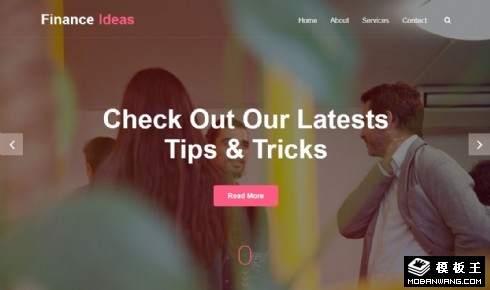 金融财务解决方案响应式网页模板