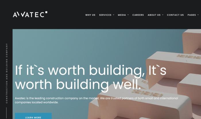 高端建筑工程公司网站模板