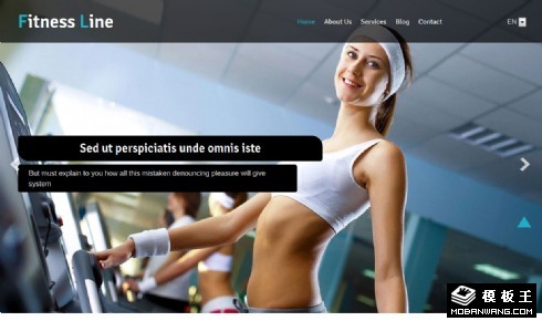 健身房服务在线响应式网页模板