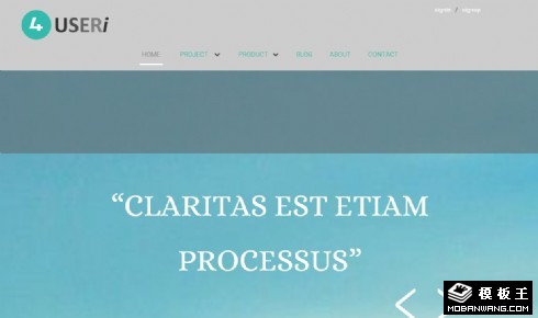 扁平风格机构介绍响应式网页模板