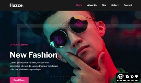 新时尚趋势展示响应式网页模板