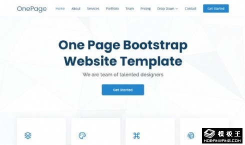 简洁产品业务展示响应式网页模板