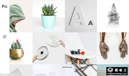 方形图集相册响应式网页模板