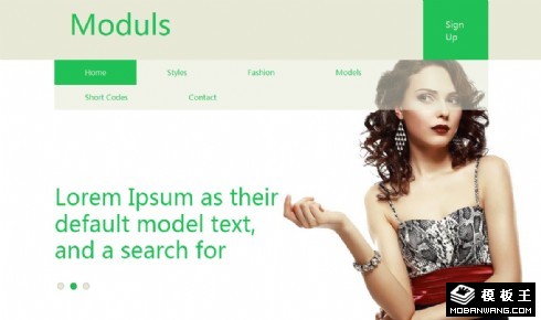 简洁模特公司响应式网页模板