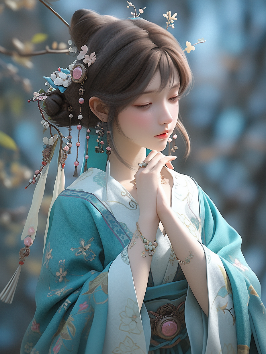 3d古风女孩图片免费下载