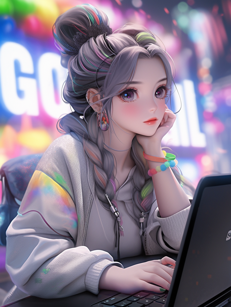 3d柔和渐变人物图片免费下载