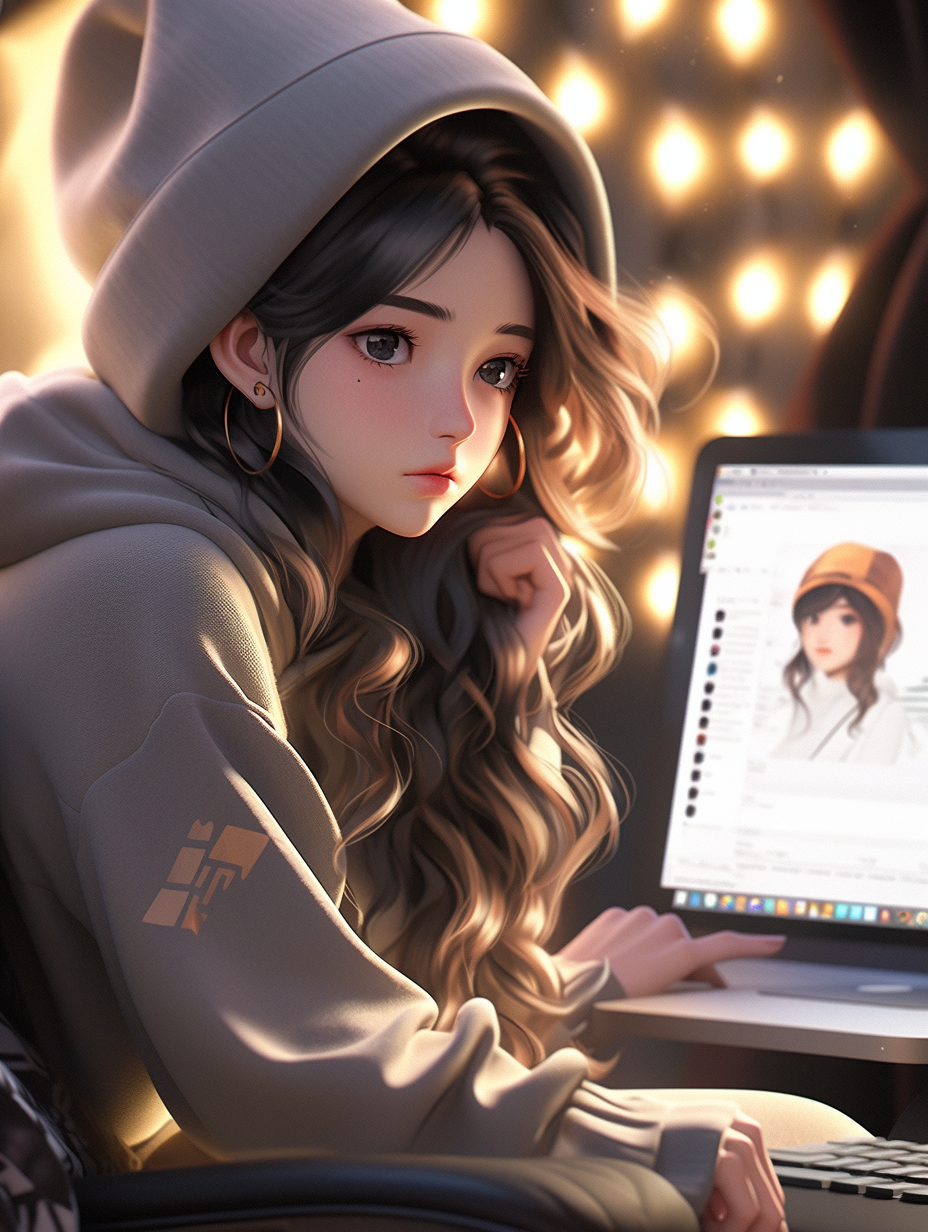 AI绘画3d美女照片免费下载