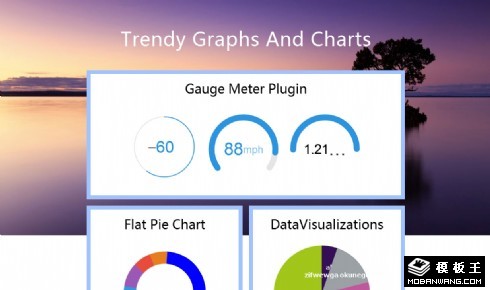 数据分析图表响应式网页模板