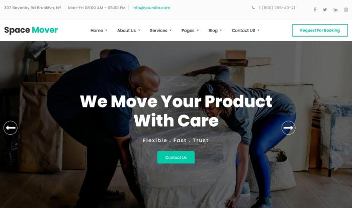 搬家搬运物流服务专业网站模板